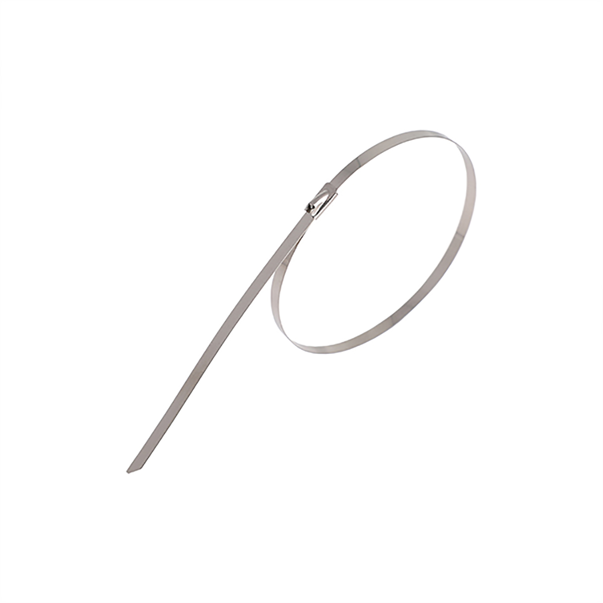 RS PRO Cable Tie, Ball Lock, 360mm x 4.6 mm 304 Stainless Steel, Pk-100