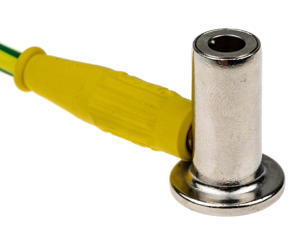 Staubli Test lead, Green/Yellow, 2m Lead Length