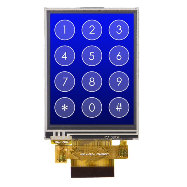Displaytech DT028BTFT-TS TFT TFT LCD Display / Touch Screen, 2.8in, 240 x 320pixels