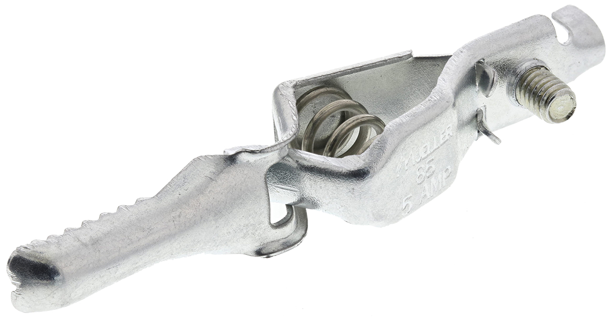 Mueller Electric Crocodile Clip, Zinc-Plated Steel Contact, 5A