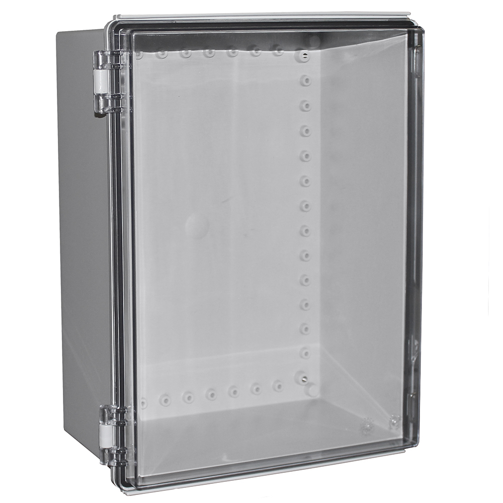 CAMDENBOSS X8 Series Grey ABS General Purpose Enclosure, IP67, IK08, Clear Lid, 400x300x180mm
