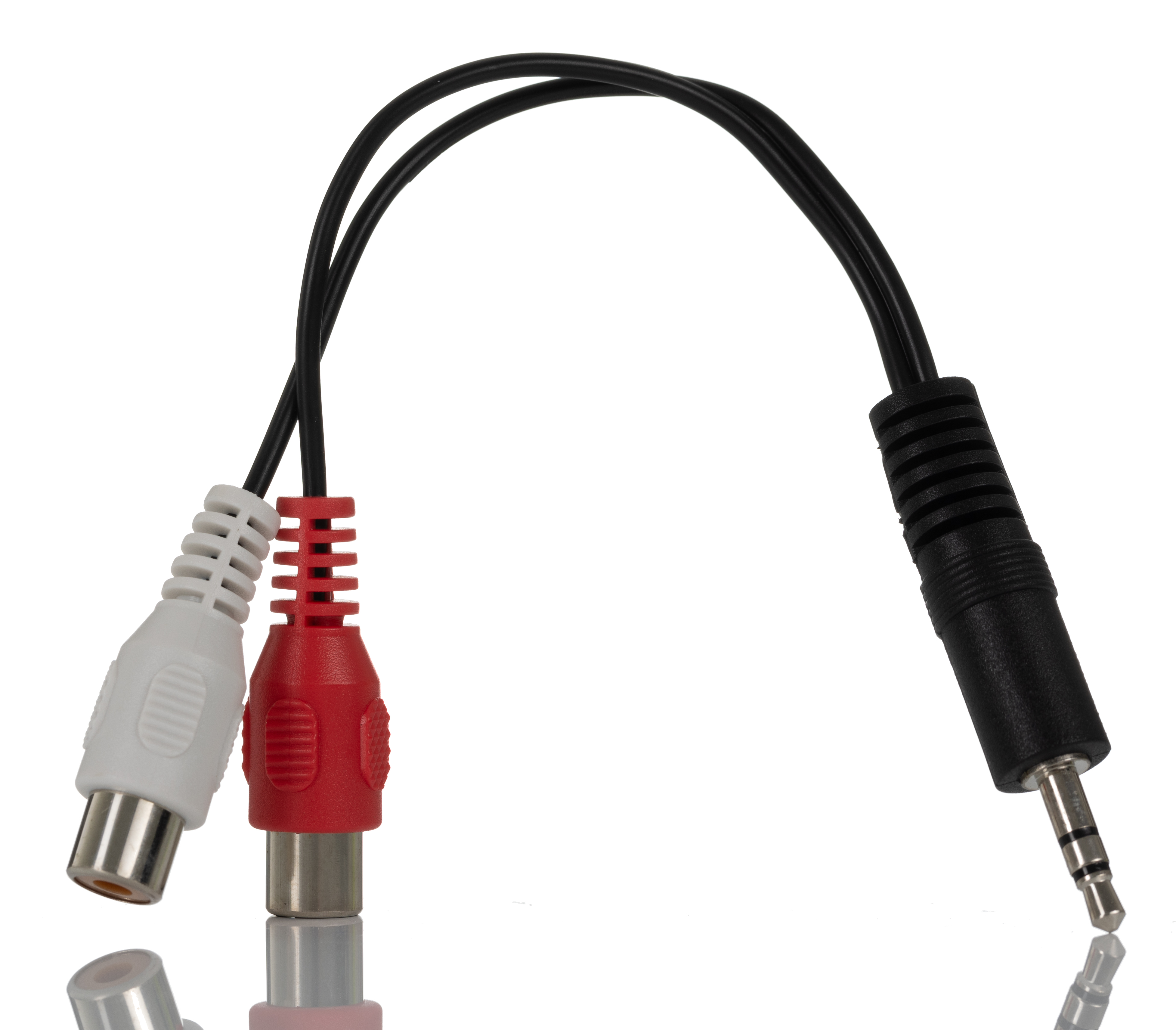 StarTech.com Male 3.5mm Stereo Jack to Female RCA x 2 Aux Cable, Black, 150mm MUMFRCA