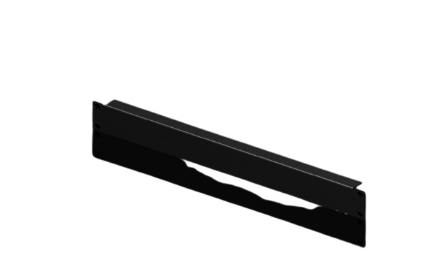 Rittal Black Steel Blanking Panel, 1U, 44 x 482.6mm