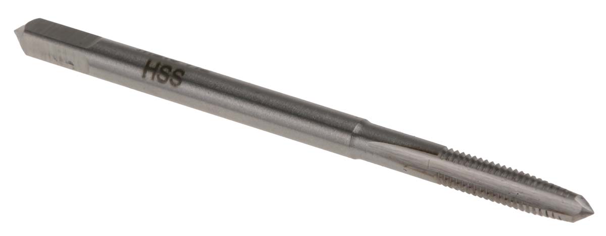 RS PRO Threading Tap HSS 1-Piece 0.45mm Pitch Metric Standard Hand Tap M2.5 Thread
