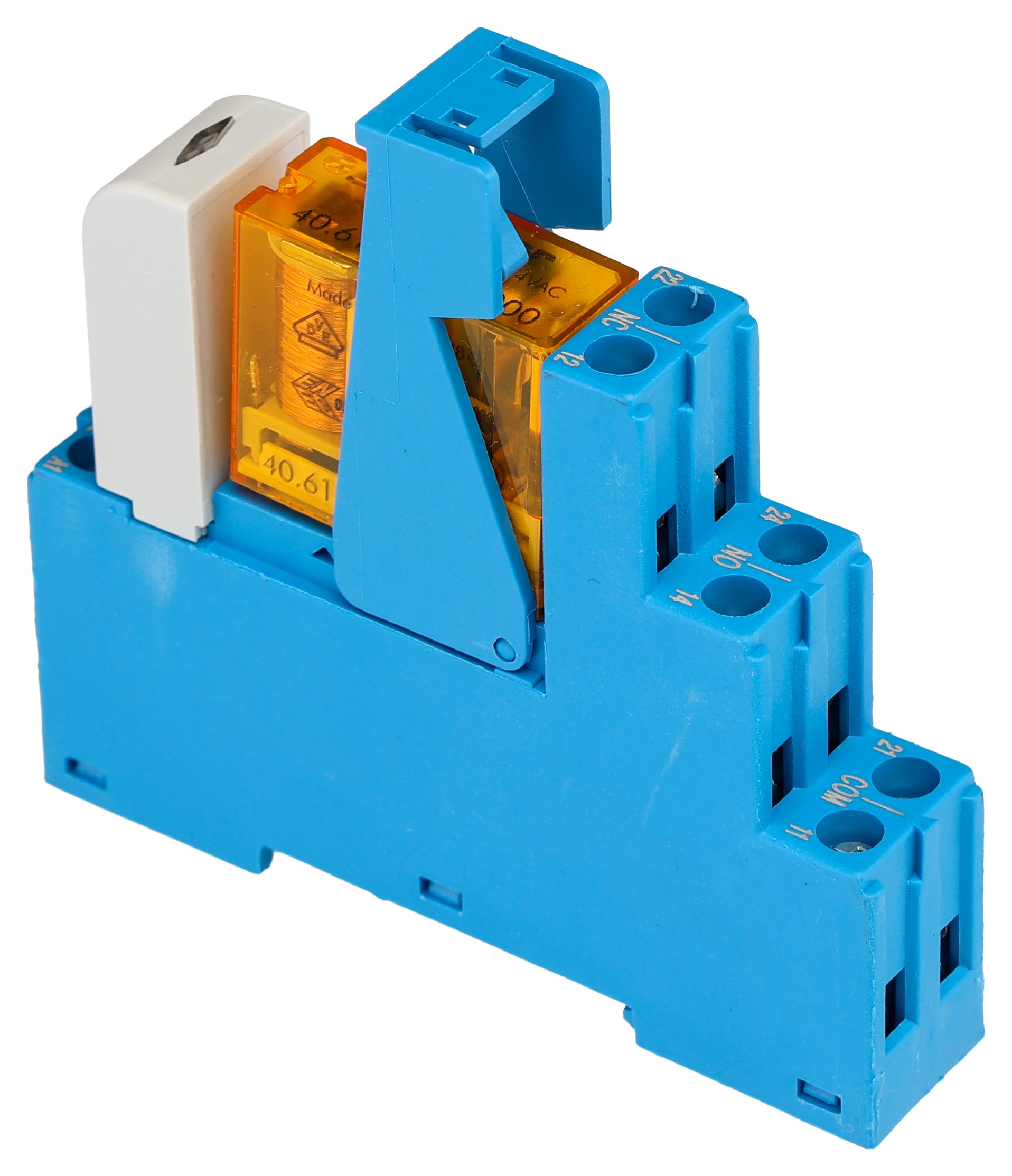 Finder 48 Series Interface Relay Module, DIN Rail Mount, 24V Coil, SPDT, 1-Pole, 16A Load