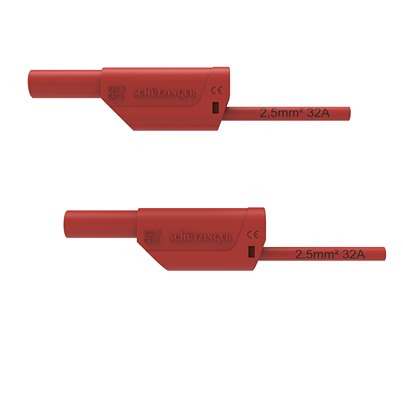 Schutzinger Test lead, 32A, 1kV, Red, 100cm Lead Length