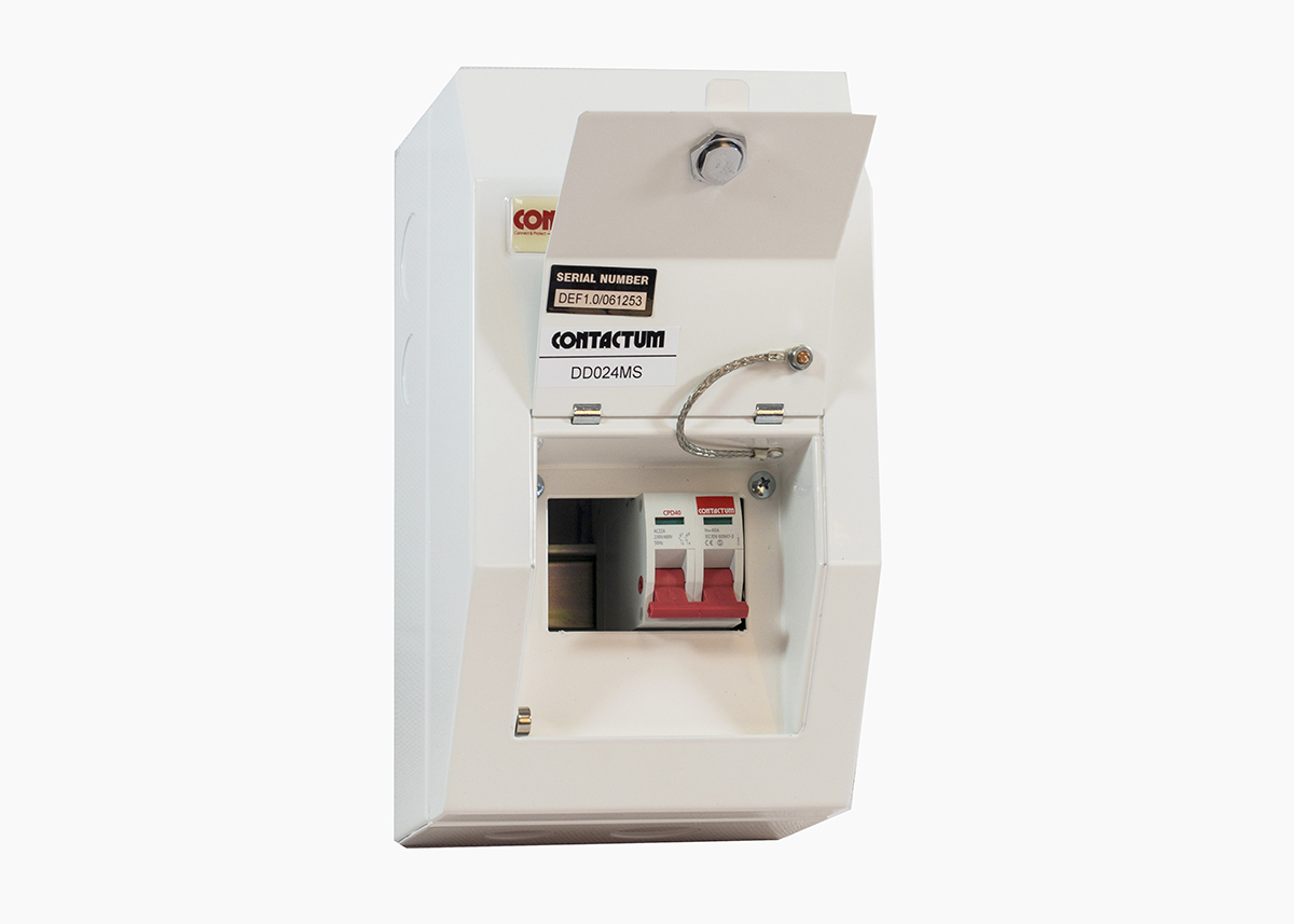 Contactum 2 Way Steel Consumer Unit, 63A Defender