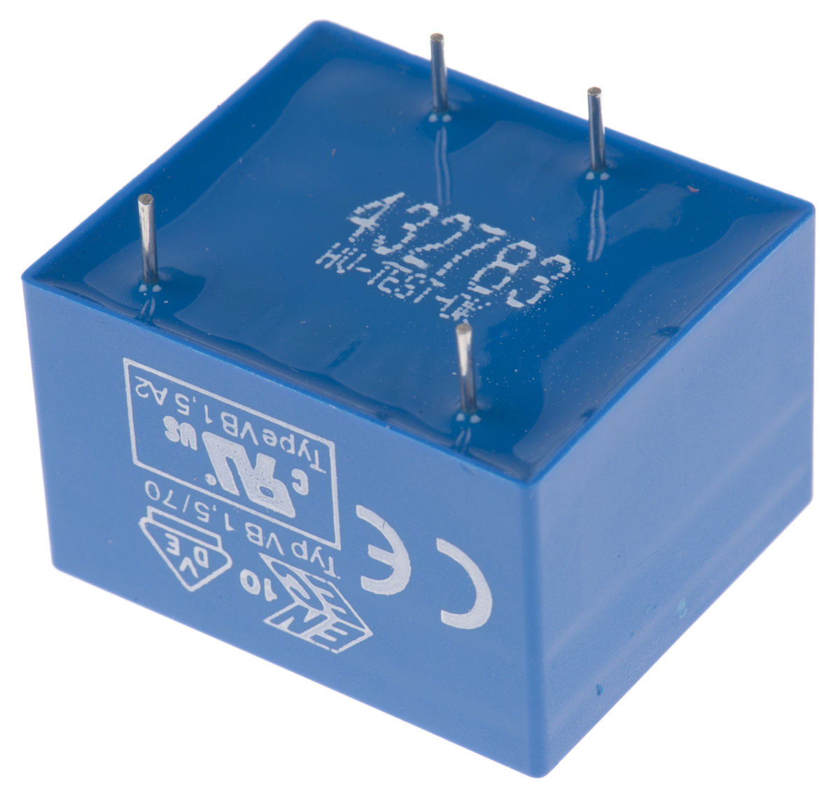 Block 12V ac 1 Output Through Hole PCB Transformer, 1.5VA