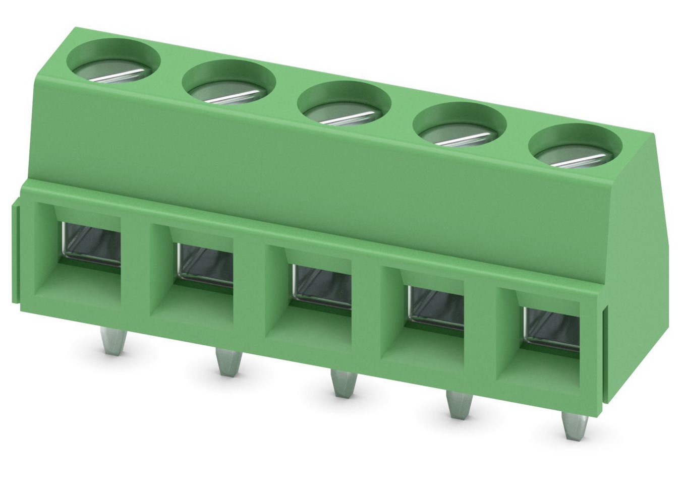 Phoenix Contact MKDSN 1.5/5 Series PCB Terminal Block, 5-Contact, 5mm Pitch, Through Hole Mount, 1-Row, Screw