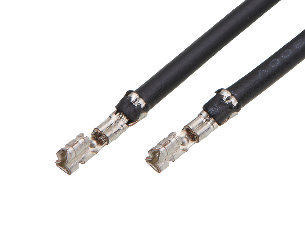 Molex Female Mini-SPOX to Female Mini-SPOX Crimped Wire, 75mm, 22AWG, Black
