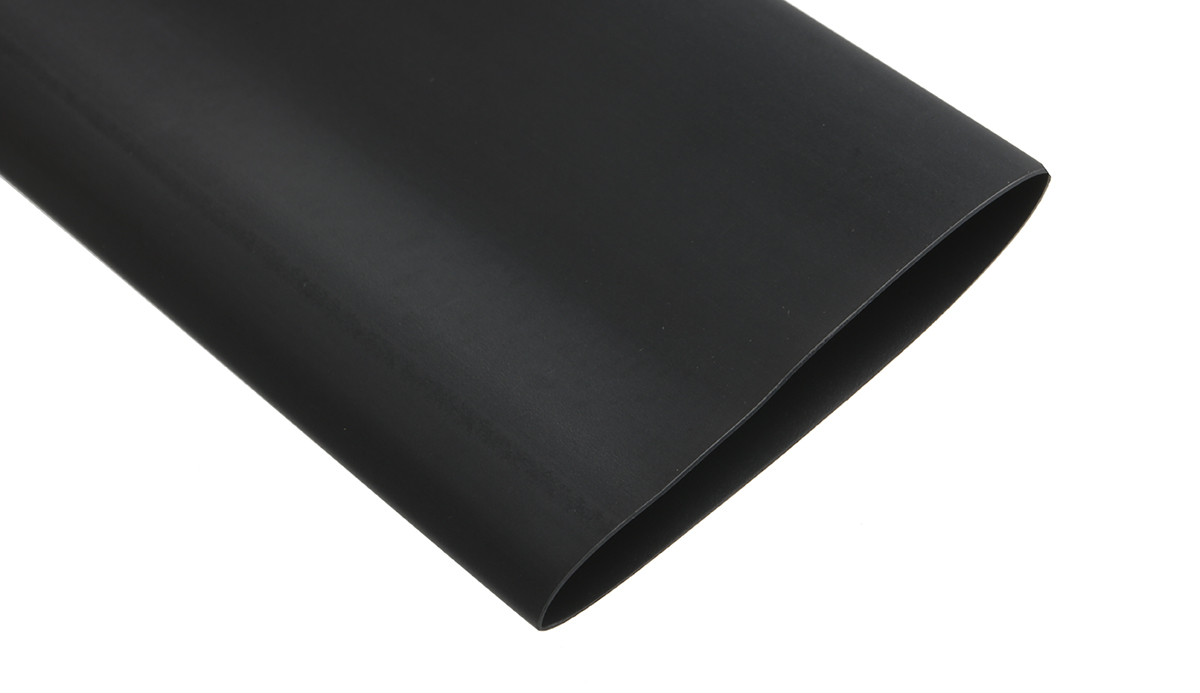 TE Connectivity Heat Shrink Tubing, Black 38mm Sleeve Dia. x 1.2m Length 2:1 Ratio, RNF-100 Series