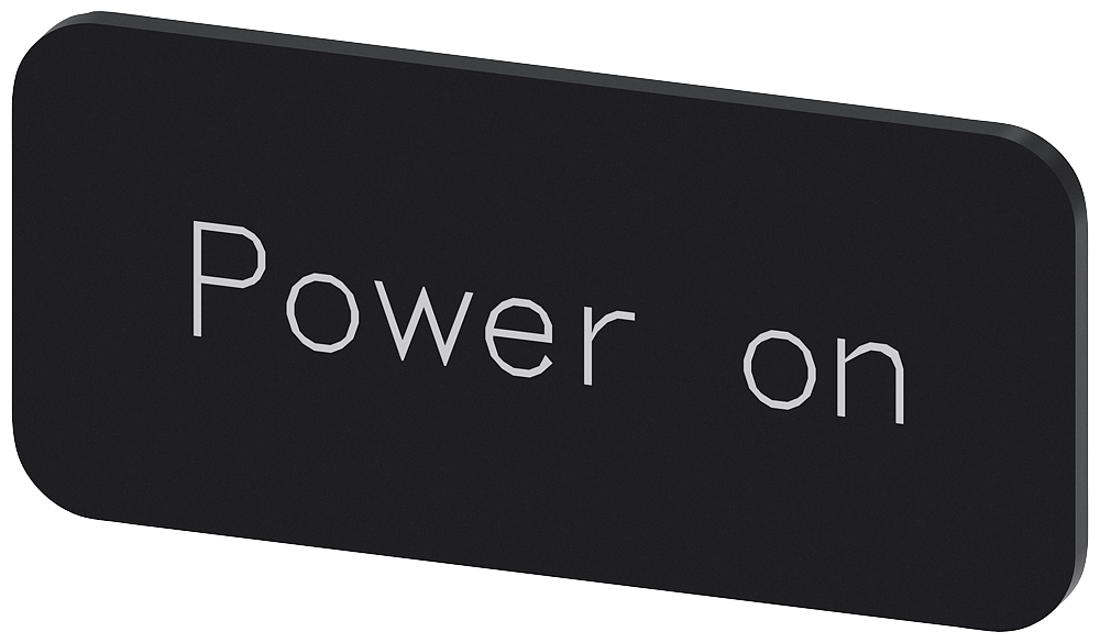 Siemens Labeling plate, Power On