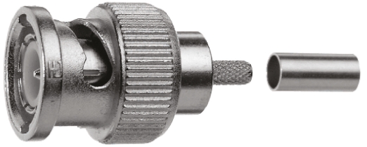 Telegartner, Plug Cable Mount BNC Connector, 75Ω, Crimp Termination, Straight Body