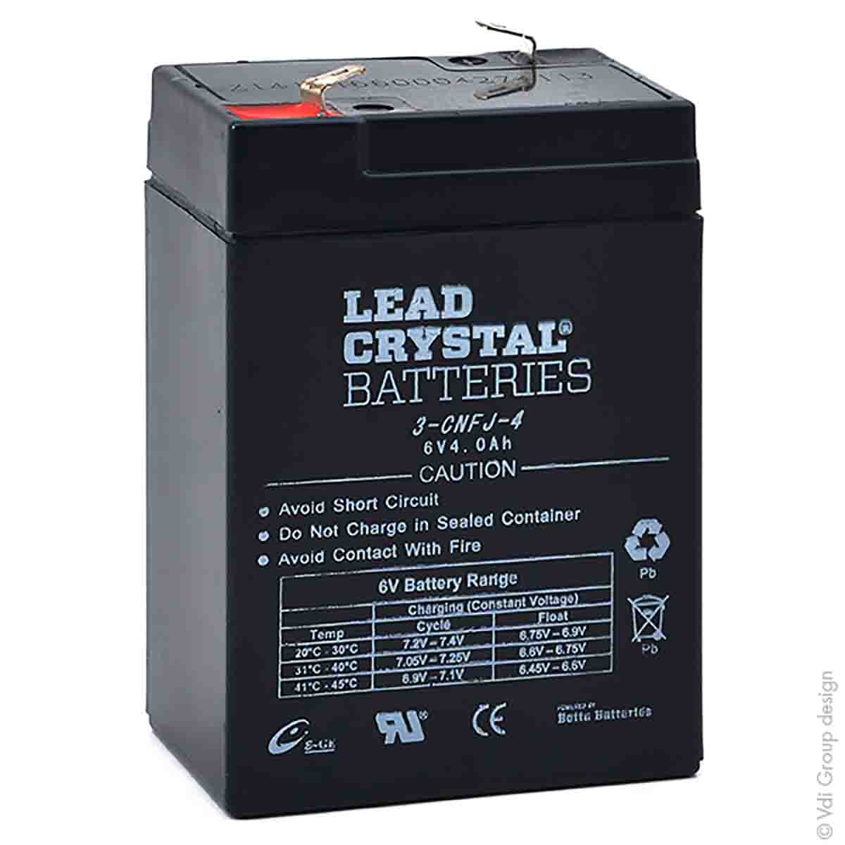 ENIX Energies 6V Standard Sealed Lead Acid Battery, 4Ah