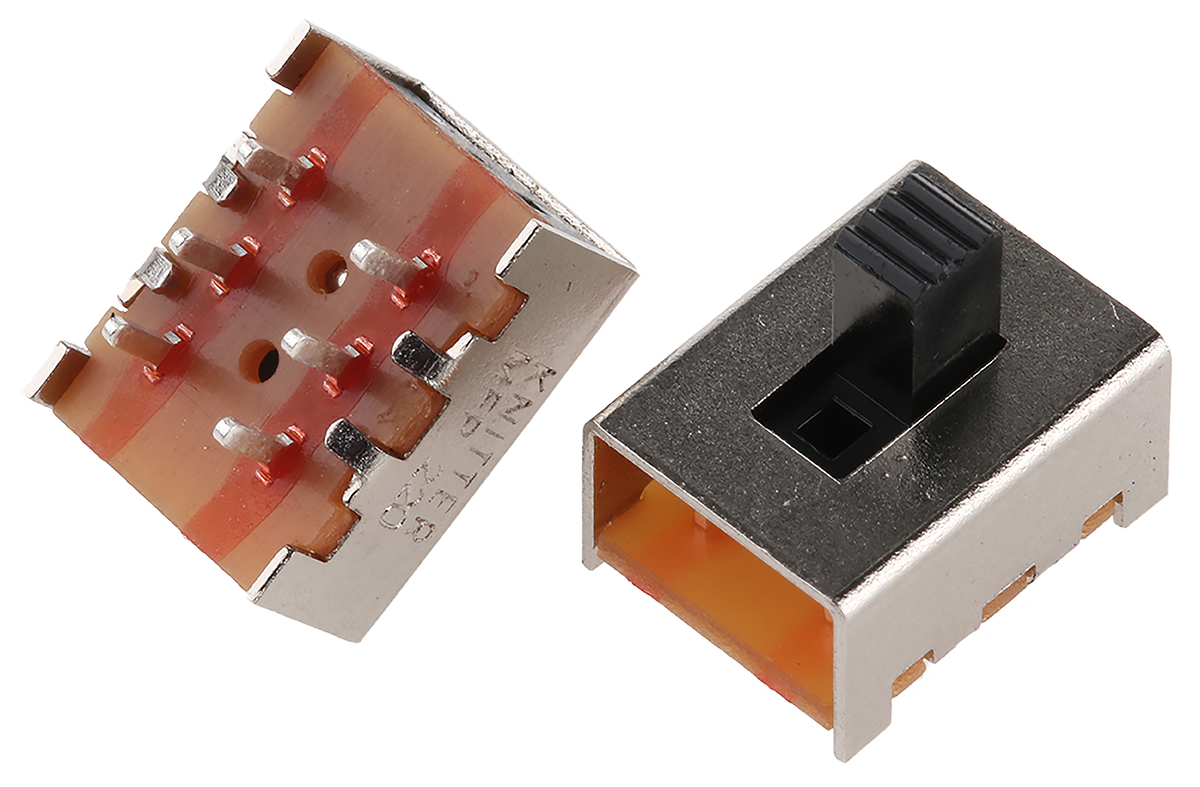 KNITTER-SWITCH PCB Slide Switch DPST 350 mA @ 30 V dc Slide