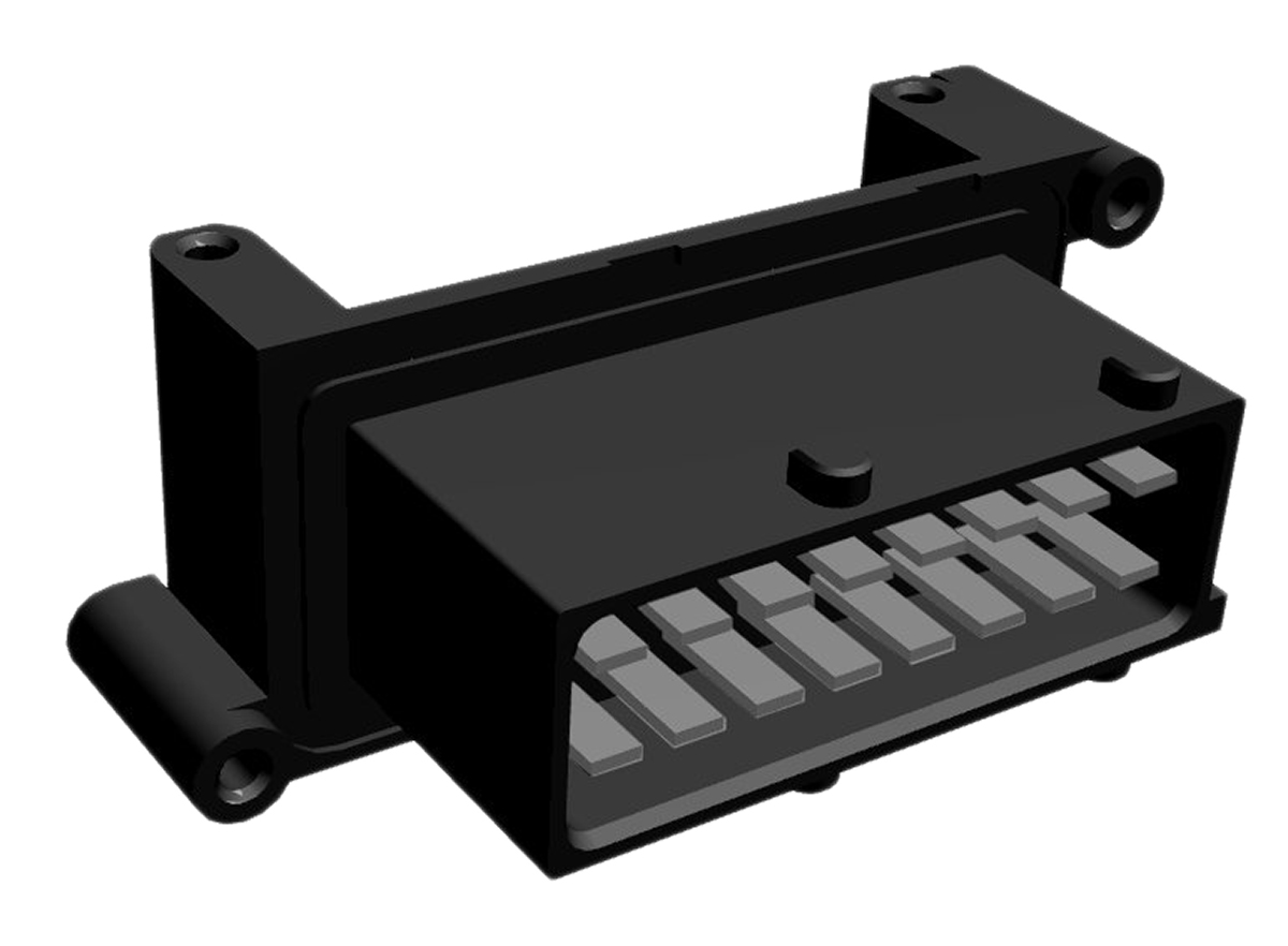 TE Connectivity Automotive Connector Plug Black Through Hole 16 Way, Solder Termination 1-963215-1