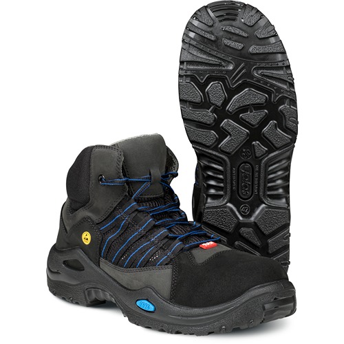 Jalas 1655 Unisex Black, Blue, Grey Aluminium Toe Capped Safety Shoes, UK 11, EU 46