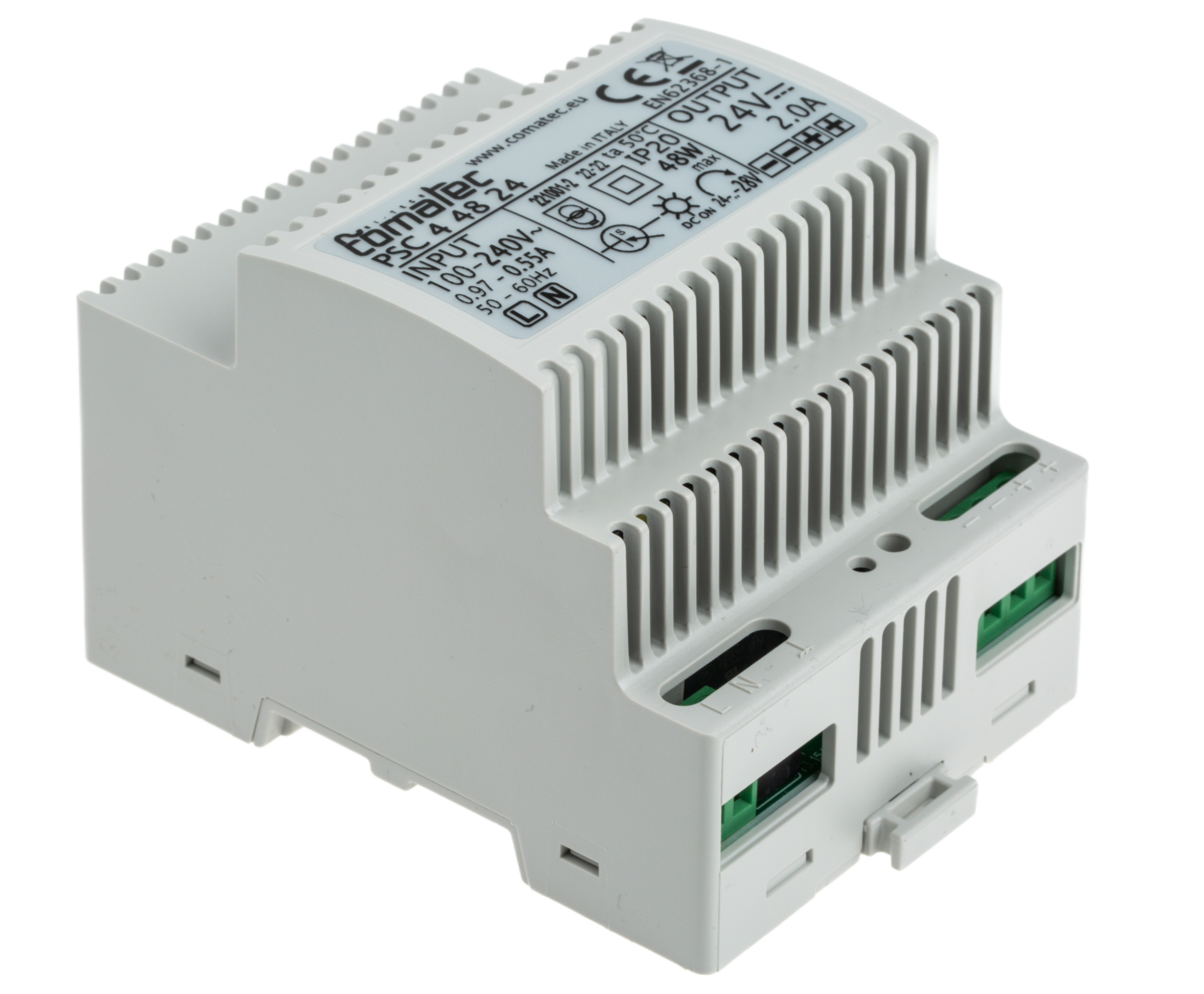Comatec PSC DIN Rail Power Supply, 230V ac ac Input, 24V dc dc Output, 2A Output, 48W