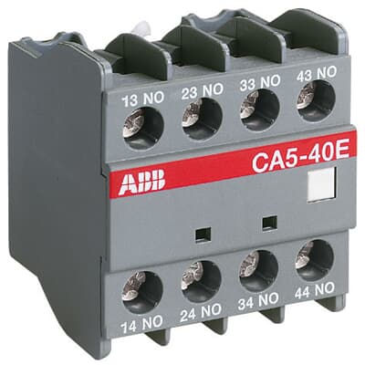 ABB Auxiliary Contact Block, 4 Contact, 1NC + 3NO, Front Mount 1SBN01
