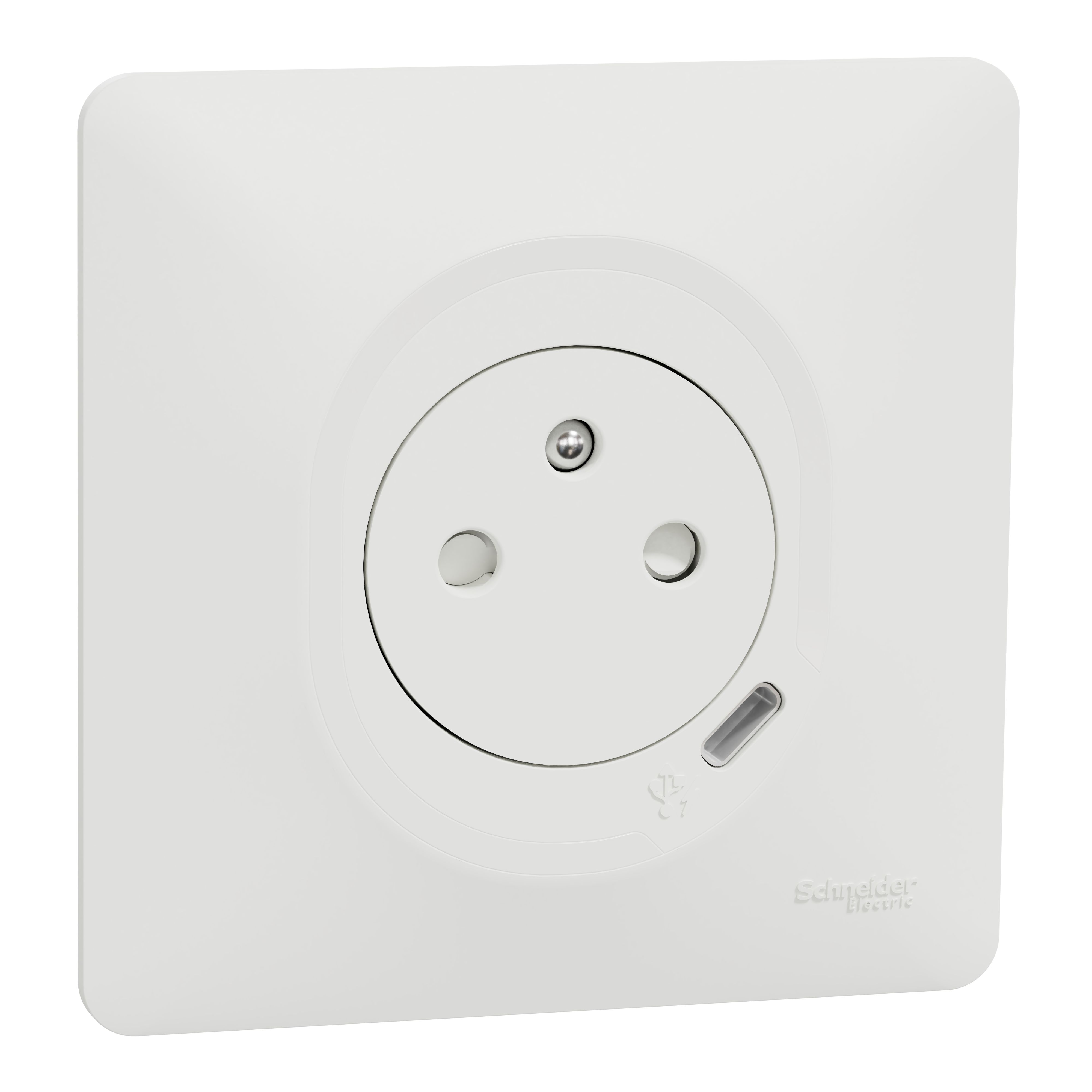 Schneider Electric White, 1 Gang, Ovalis C Series