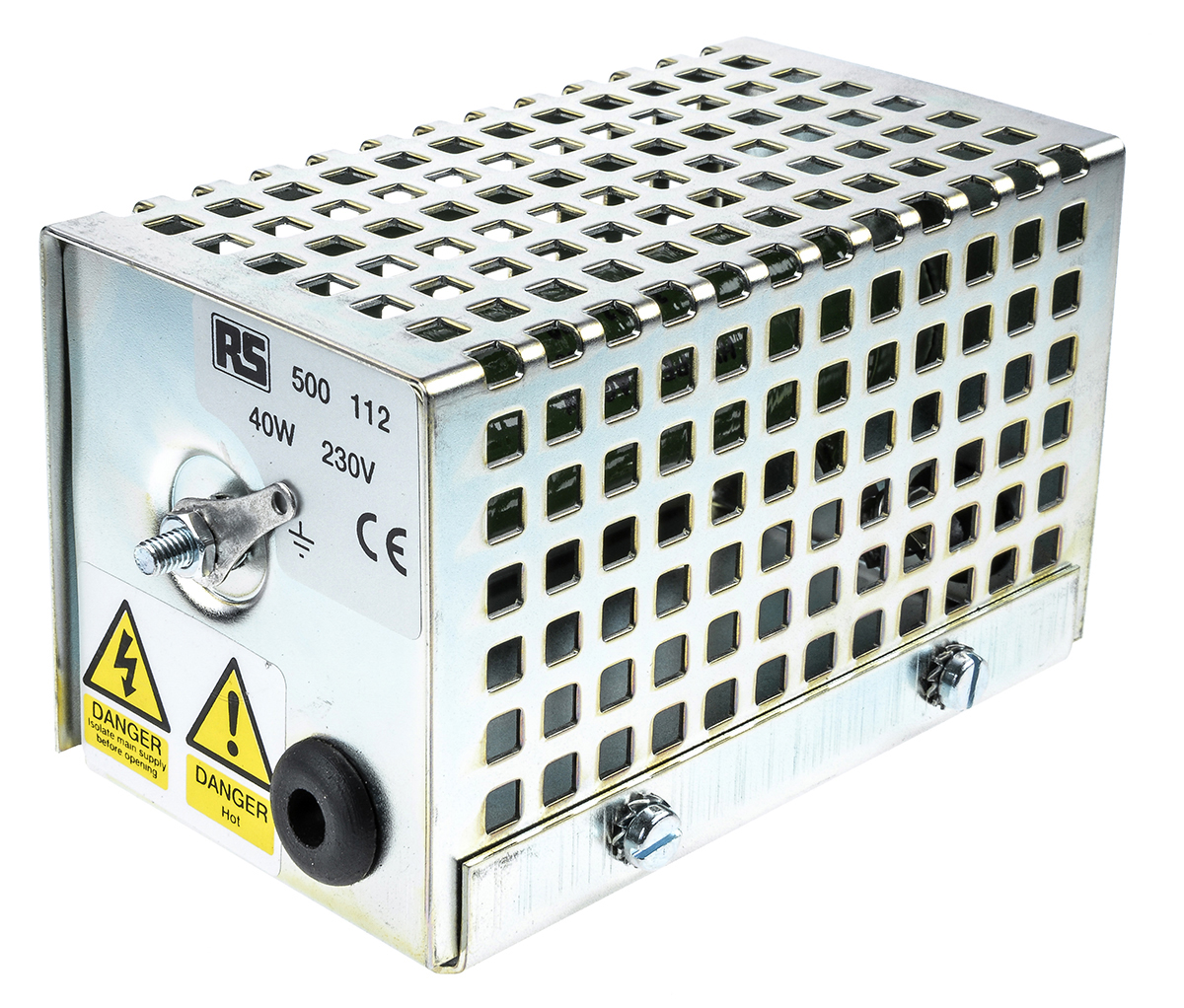 RS PRO Enclosure Heater, 230V ac, 40W Output, 40W Input, 88°C, 70mm x 121mm x 67mm