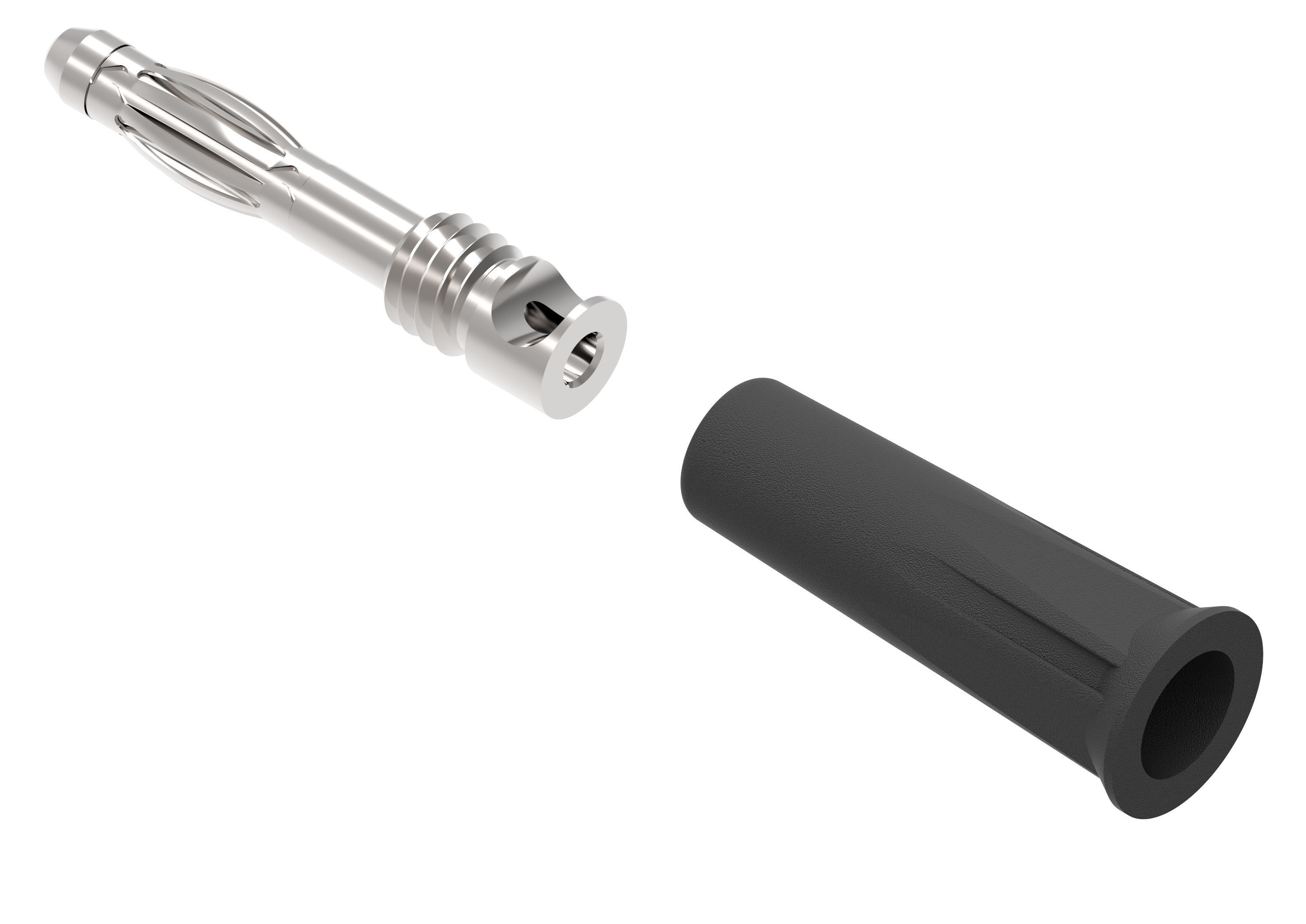 Electro PJP Black Male Banana Plug, 4 mm Connector, Screw Termination, 36A, 30/60V ac/dc, Nickel Plating