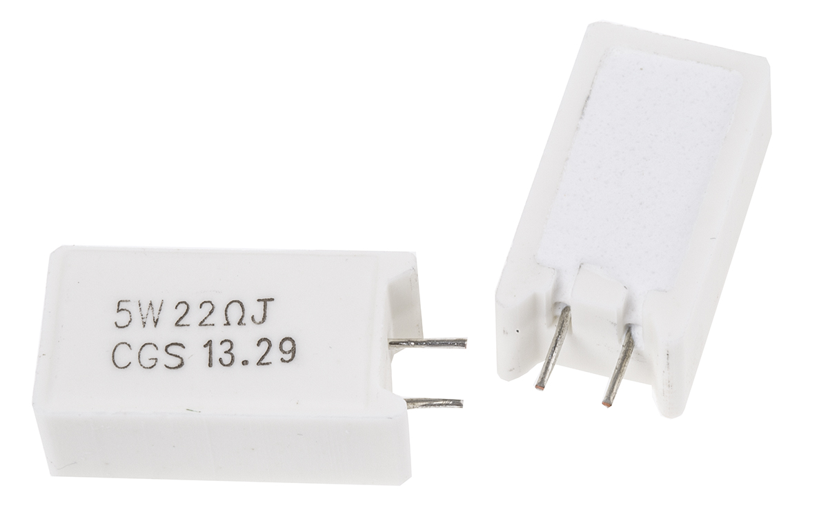 TE Connectivity 22Ω Wire Wound Wirewound Through Hole Fixed Resistor 5W ±5% SQMW522RJ