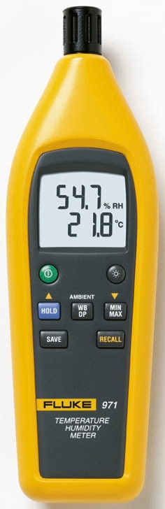 Fluke 971 Handheld Hygrometer, ±2.5 %RH Accuracy, +60°C Max, 95%RH Max, UKAS Calibration