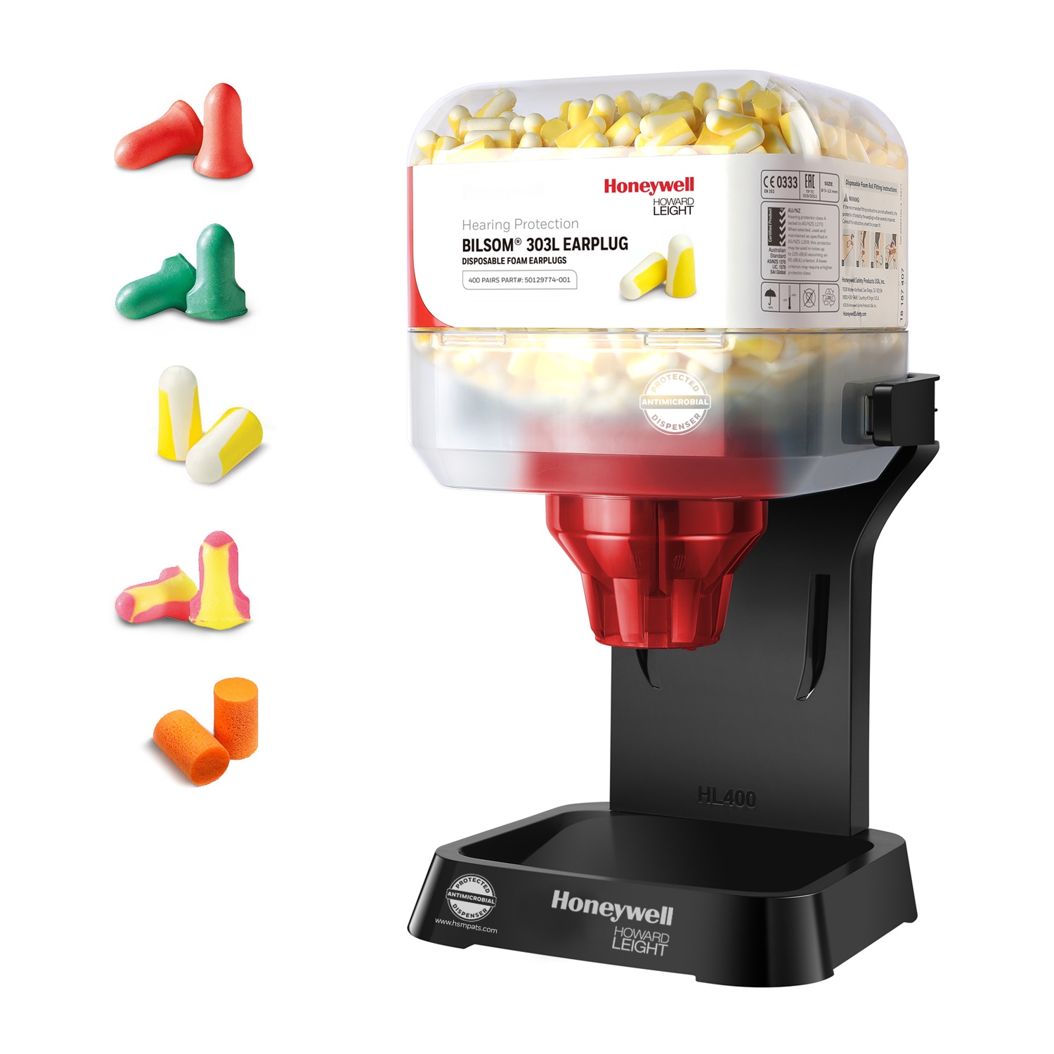 Honeywell Safety Black Ear Plug Dispenser for use with Bilsom 303S