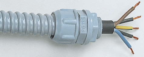 SES Sterling Flexible Conduit, 50mm Nominal Diameter, PVC, Grey