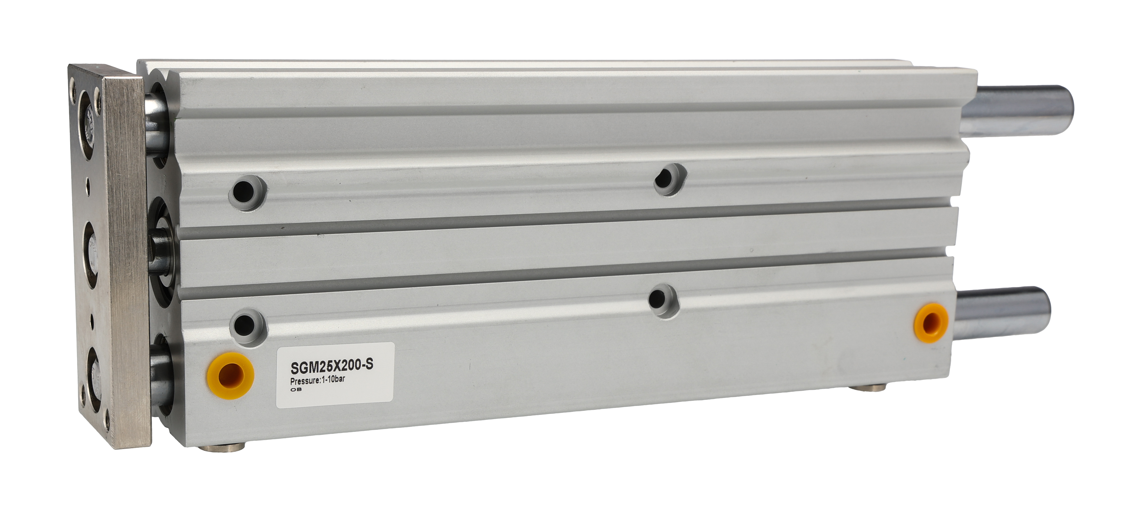 RS PRO Pneumatic Guided Cylinder - 25mm Bore, 200mm Stroke, Double Acting