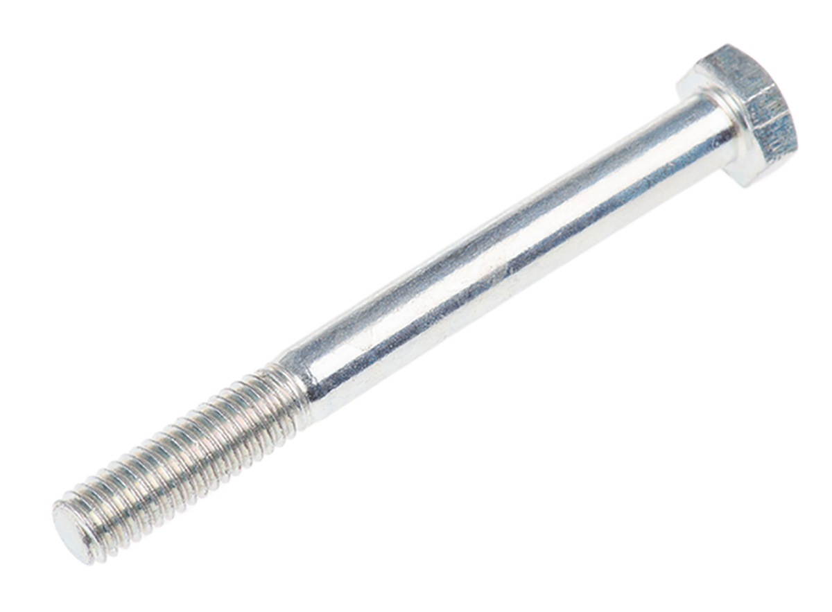 RS PRO Bright Zinc Plated Steel, Hex Bolt, M6 x 60mm