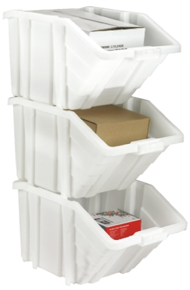 RS PRO 50L Blue Polypropylene Storage Box, 345mm x 400mm x 635mm