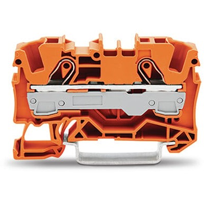 WAGO 2006-1202 TOPJOB S Series Orange, 6mm², 1-Level, Push In Termination, ATEX, CSA, IECEx