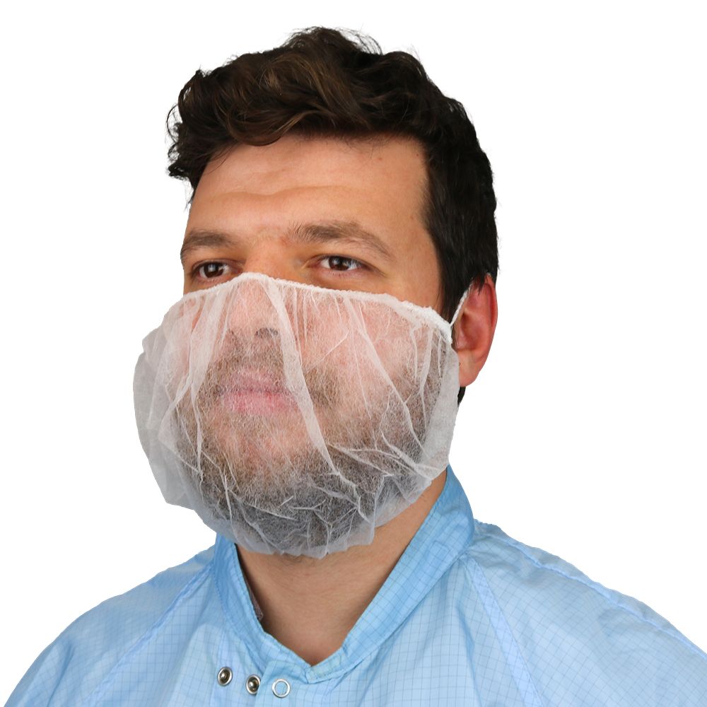 RS PRO White, One-Size Polypropylene, Beard Mask Type
