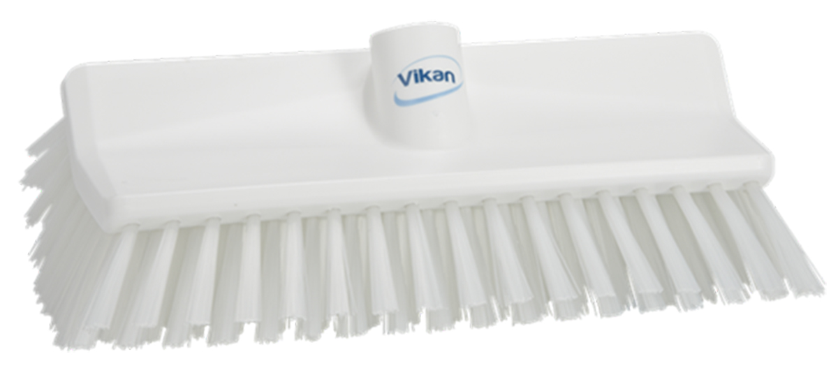 Vikan Medium Bristle White Scrubbing Brush, 41mm bristle length, Polyester bristle material