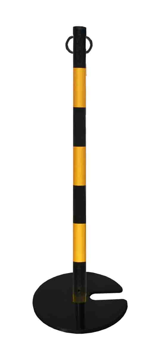 RS PRO Black & Yellow Steel Barrier Post