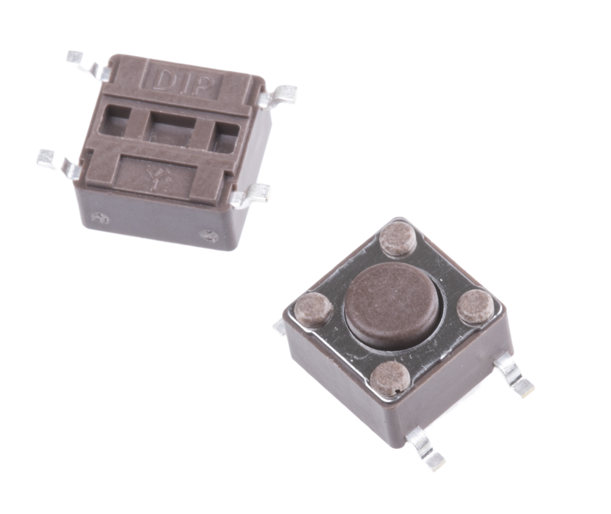 Apem Brown Stem Tactile Switch, SPST 50 mA @ 12 V dc 4.3mm Surface Mount