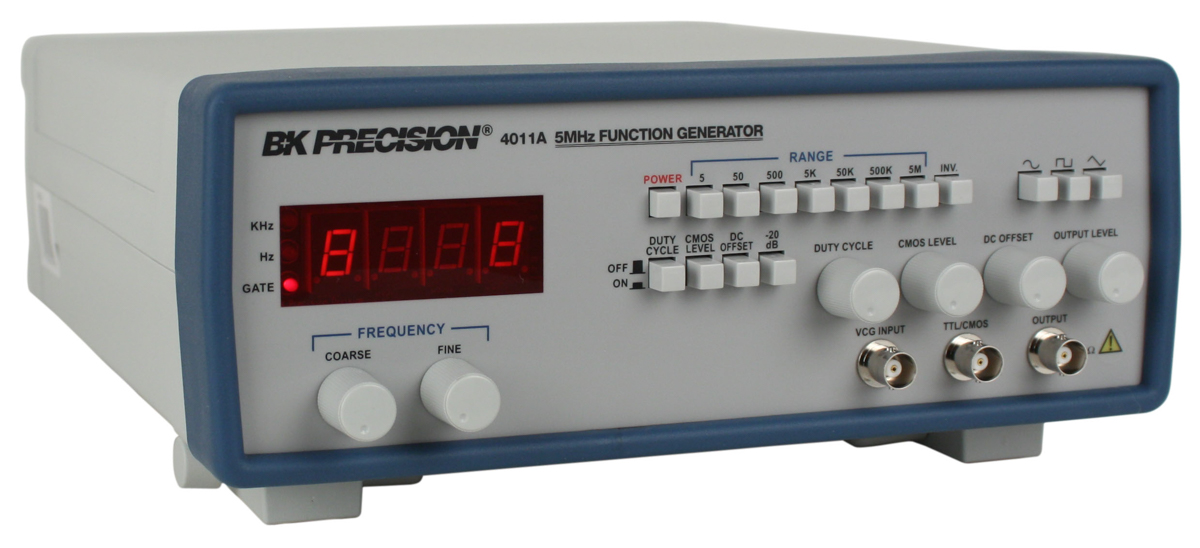 BK Precision 4011A Function Generator, 0.5Hz Min, 5MHz Max - With RS Calibration