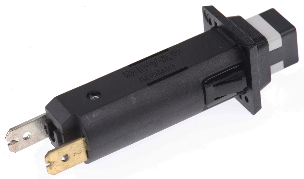 ETA Thermal Circuit Breaker - 1110  Single Pole 250V Voltage Rating Panel Mount, 1A Current Rating