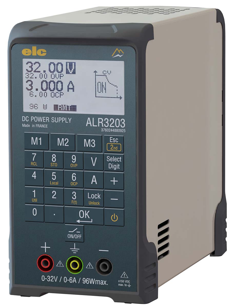 ELC ALR3203 Series Digital Bench Power Supply, 0 → 32V, 6A, 1-Output, 96W - UKAS Calibrated