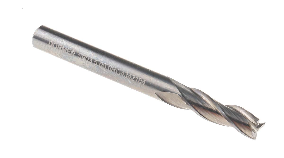 Dormer Plain Slot Drill 3 Flutes, 5mm Cut Diameter