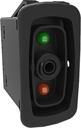 Carling Technologies Illuminated SPST, On-(On) Rocker Switch Panel Mount