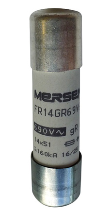 Mersen 50A FF Cartridge Fuse, 14 x 51mm