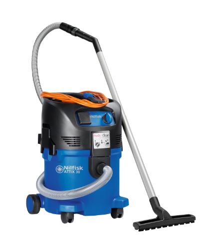 Nilfisk ATTIX 30-11 PC Handheld Vacuum Cleaner for All Industries, 7.5m Cable, 230V, Type C - Euro Plug