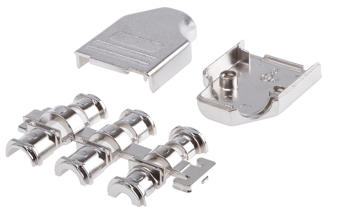 MH Connectors MHDM35 Series Zinc Angled D Sub Backshell, 9 Way, Strain Relief