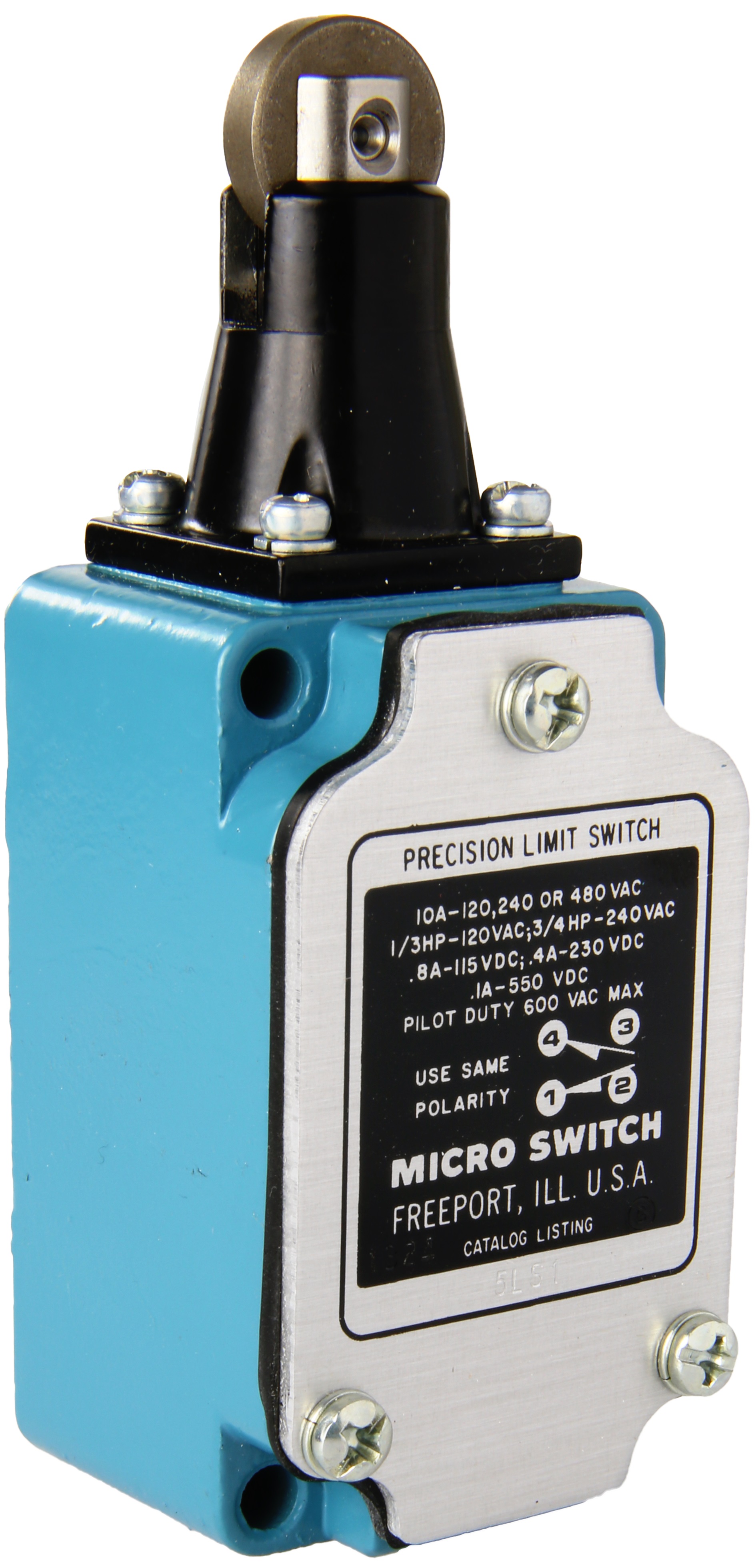Honeywell Roller Plunger Limit Switch, 1NC/1NO, IP67, DPDT, Die Cast Zinc Housing, 480V ac ac Max, 10A Max