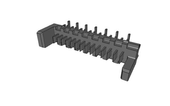Molex 90814 Series Vertical Surface Mount PCB Header, 14 Contact(s), 1.27 mm Pitch, 1 Row, Unshrouded