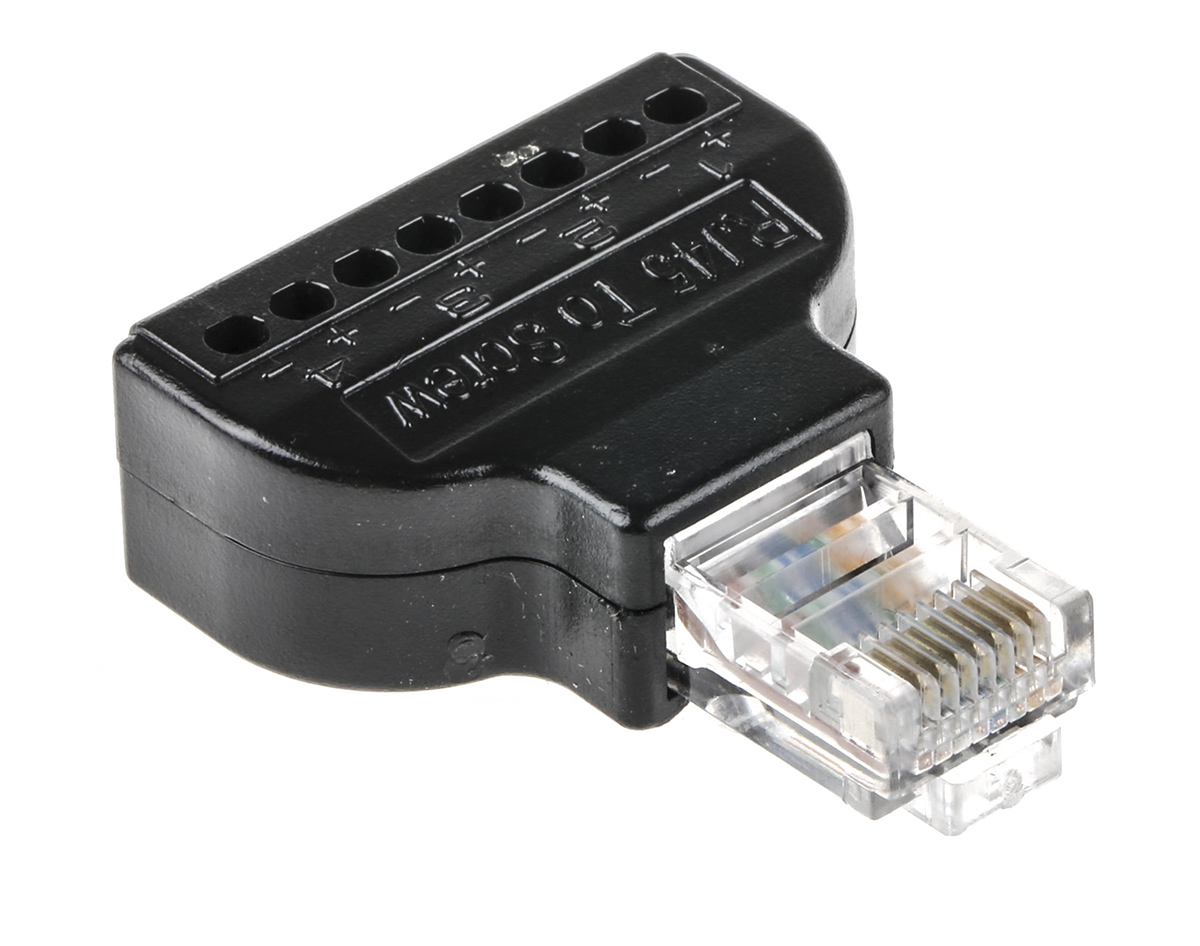 RS PRO 8-Port RJ45, Terminal Block Adapter