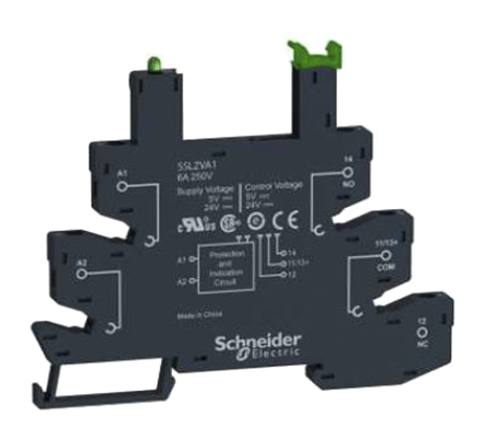 Schneider Electric Harmony Control 5 Pin 5 → 24V dc DIN Rail Relay Socket